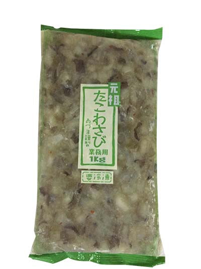 凍-日本生芥末八爪魚 1KG x 12/箱 (JS66JRA)-日本食材-打邊爐食材-氣炸食譜-日本刺身- iEATplus日本業務超市